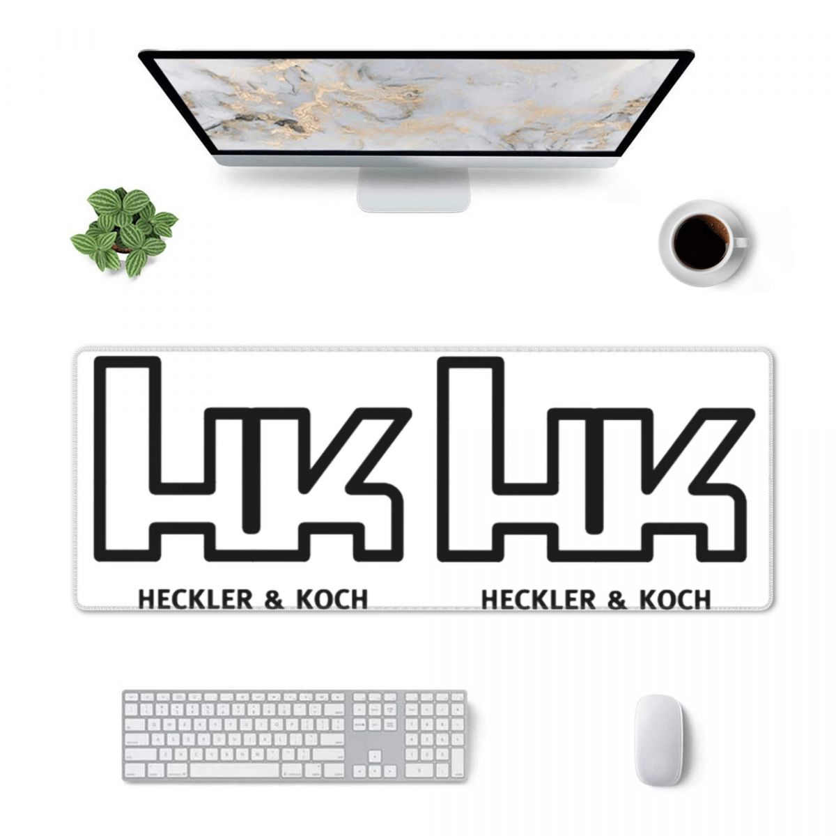 Gaming Accessories Logo - بساط فأرة كبير بشعار Heckler Koch