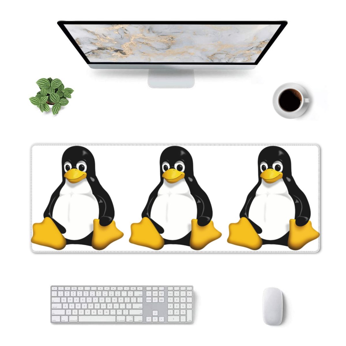 Gaming Accessories Logo - بساط فأرة كبير بشعار لينكس، سجادة