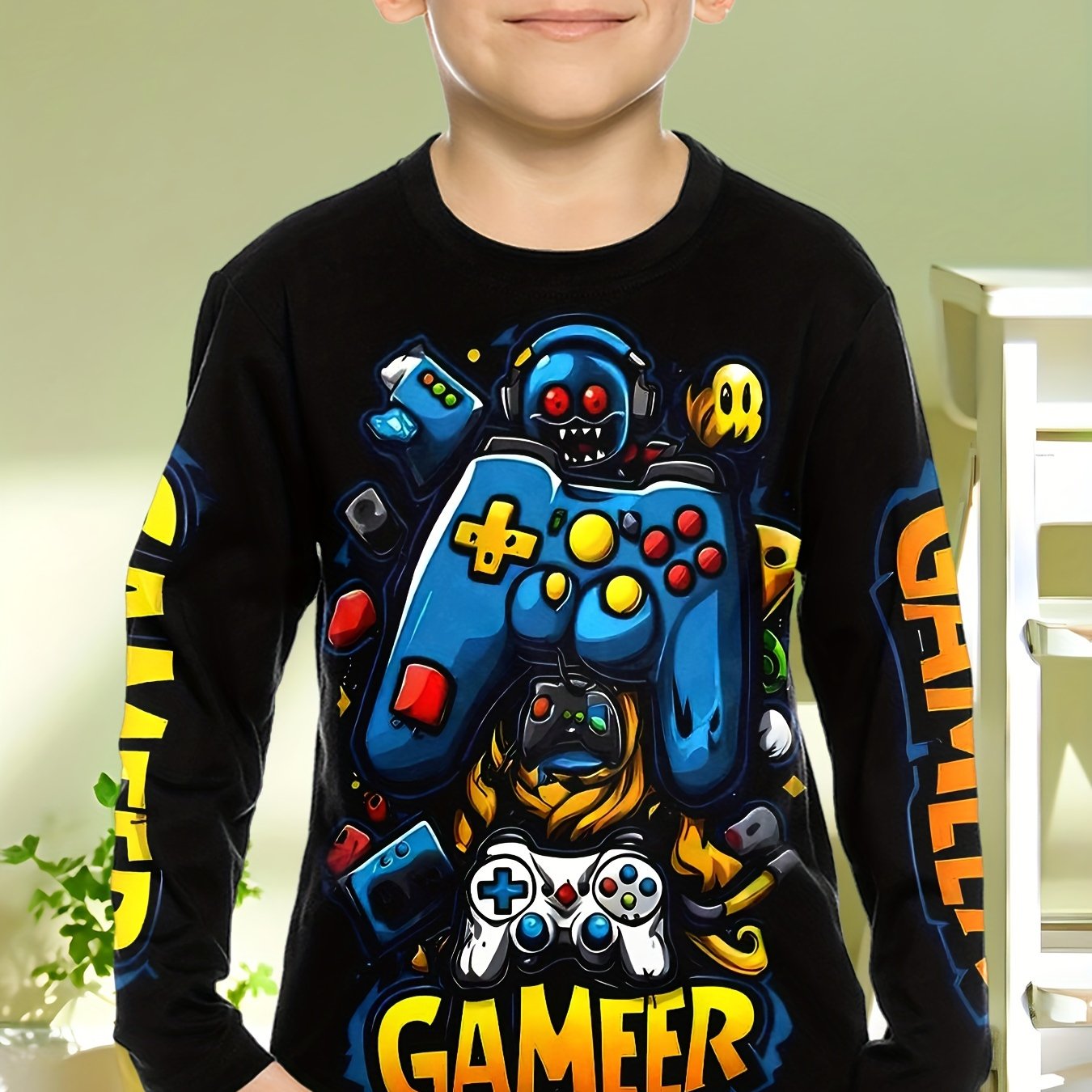 Gaming Accessories For Kids - ملابس الأطفال الأولاد التي شيرت كم