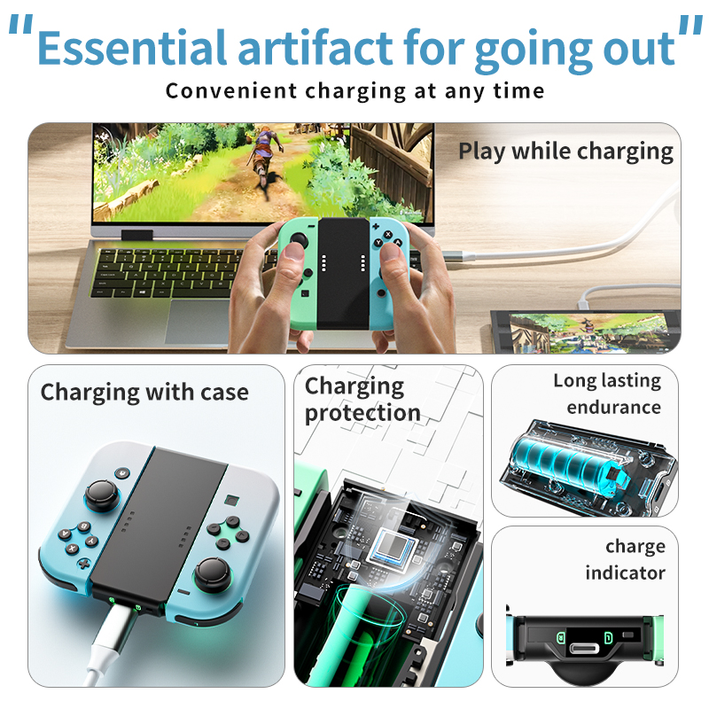 مقبض شحن محمول AOLION لوحدة تح - مراجعة Gaming Kit Accessories Nintendo Switch وسعره