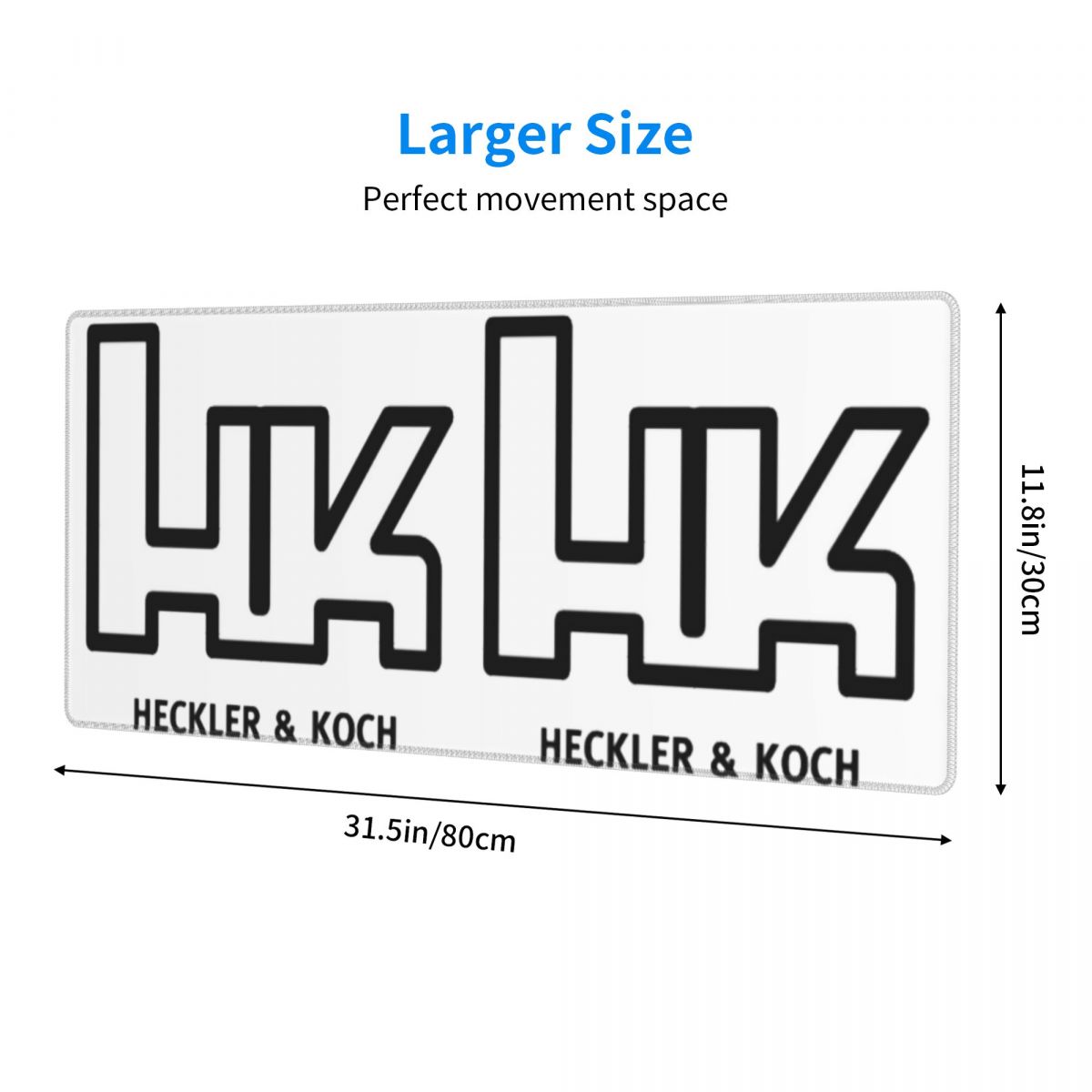 بساط فأرة كبير بشعار Heckler K - مراجعة Gaming Accessories Logo وسعره